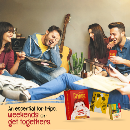 Party Starter Pack with friends enjoying party games together, best card games for get togethers, trips and weekend fun