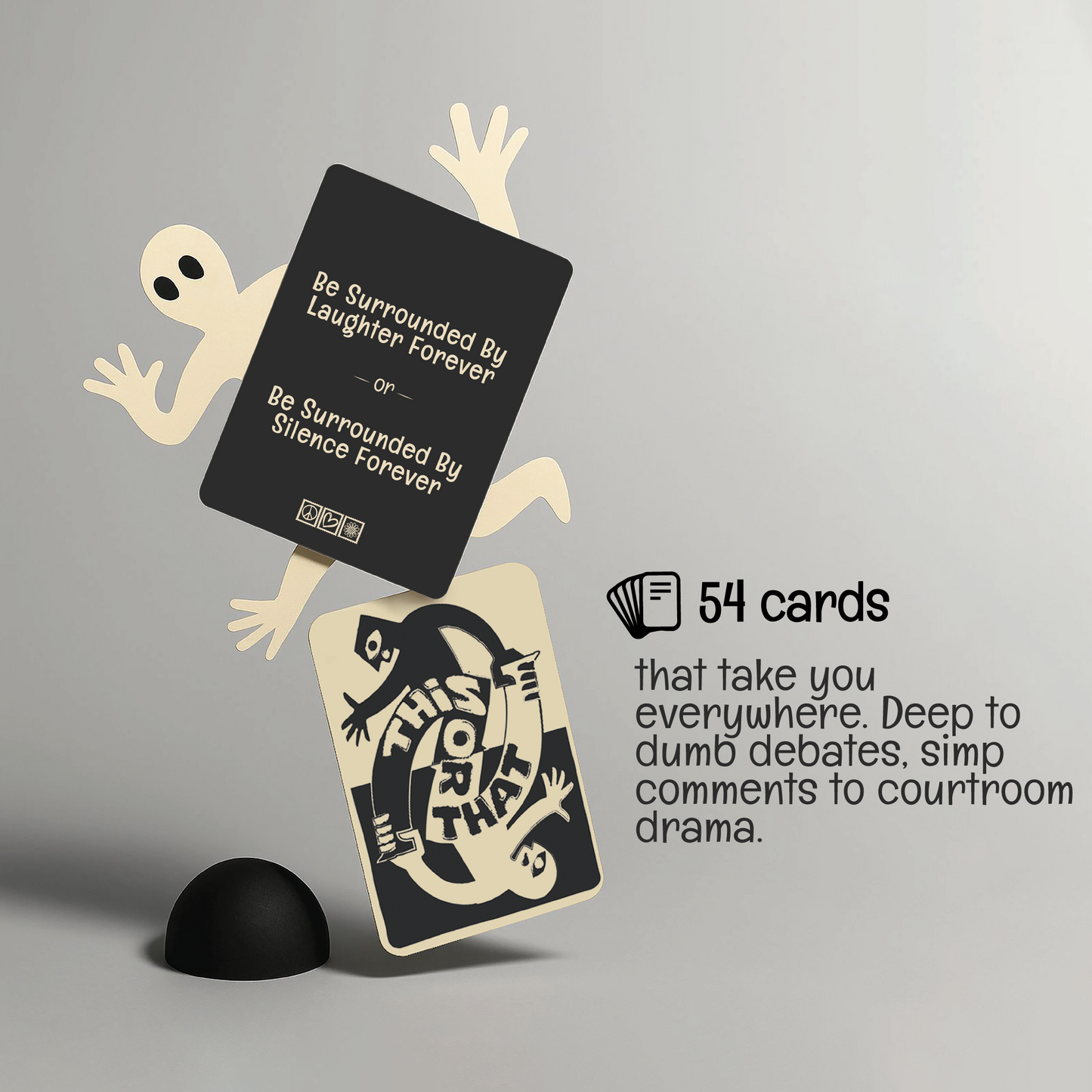 The Big Stash showing This or That cards, fun debate and choice card game for friends and groups