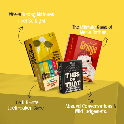 The Perfect Host Pack by Almost Hippie with icebreaker, meme game, conversation game and reaction card games for friends