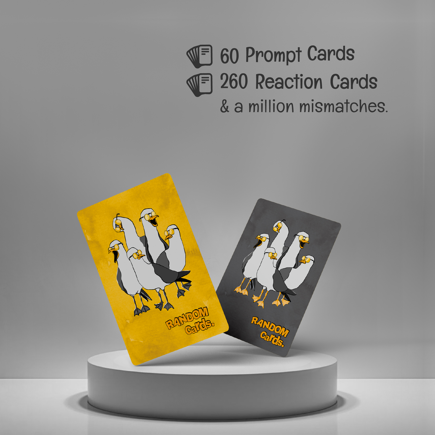 The Perfect Host Pack showing Random Cards prompt and reaction cards, hilarious game for house parties and game night